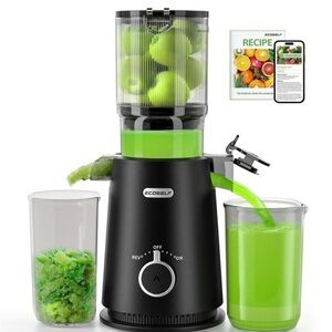 ECOSSELF Cold Press Juicer in Bright Green and Black